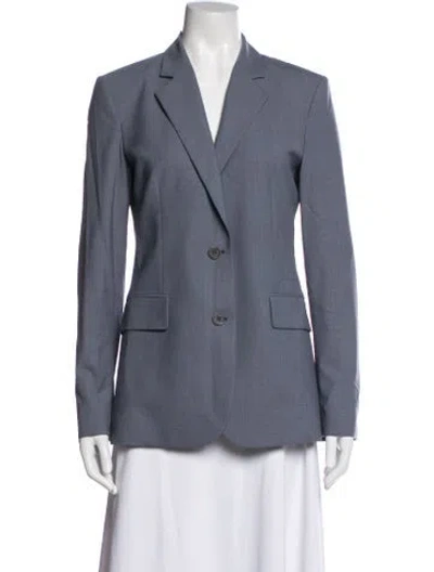 Pre-owned Theory Virgin Wool Blazer In Blue