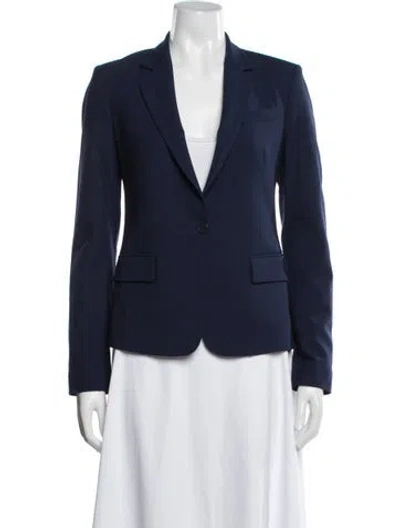 Pre-owned Theory Virgin Wool Blazer In Blue