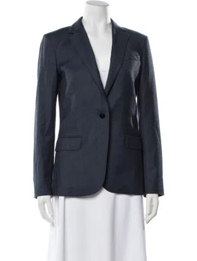Pre-owned Theory Virgin Wool Blazer In Blue
