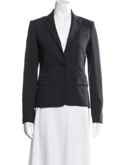 Pre-owned Theory Virgin Wool Blazer In Blue