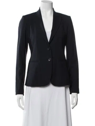 Pre-owned Theory Virgin Wool Blazer In Blue