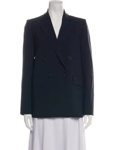 Pre-owned Theory Virgin Wool Blazer In Blue