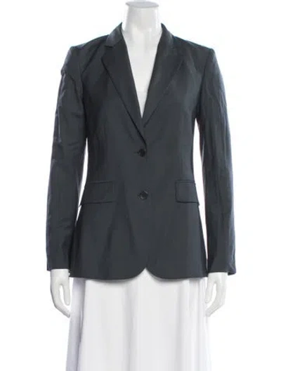 Pre-owned Theory Virgin Wool Blazer In Blue/grey