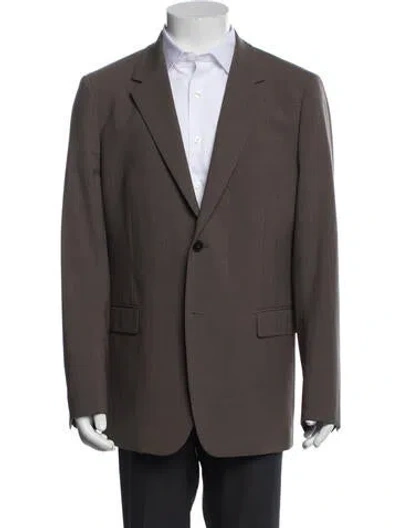 Pre-owned Theory Virgin Wool Blazer In Brown