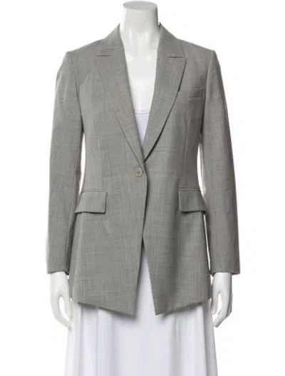 Pre-owned Theory Virgin Wool Blazer In Gray