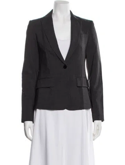 Pre-owned Theory Virgin Wool Blazer In Gray