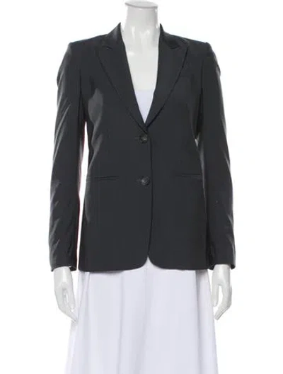 Pre-owned Theory Virgin Wool Blazer In Gray