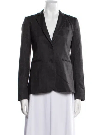 Pre-owned Theory Virgin Wool Blazer In Gray