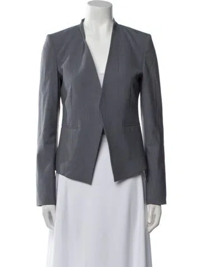 Pre-owned Theory Virgin Wool Blazer In Gray