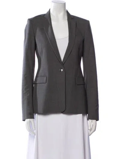 Pre-owned Theory Virgin Wool Blazer In Gray