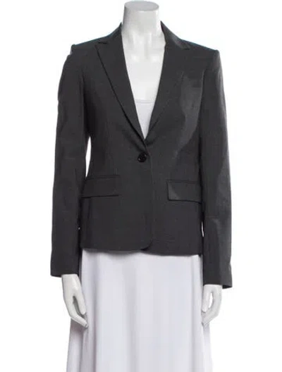 Pre-owned Theory Virgin Wool Blazer In Gray