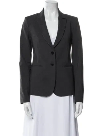 Pre-owned Theory Virgin Wool Blazer In Gray
