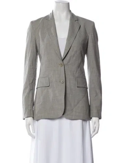 Pre-owned Theory Virgin Wool Blazer In Gray