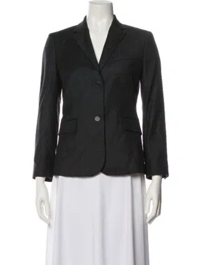 Pre-owned Theory Virgin Wool Blazer In Gray