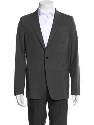 Pre-owned Theory Virgin Wool Blazer In Gray