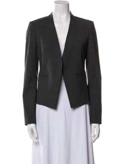 Pre-owned Theory Virgin Wool Blazer In Gray