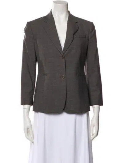 Pre-owned Theory Virgin Wool Blazer In Gray