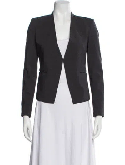 Pre-owned Theory Virgin Wool Blazer In Gray