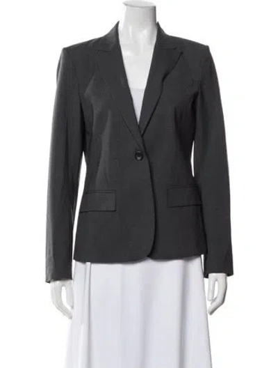 Pre-owned Theory Virgin Wool Blazer In Gray
