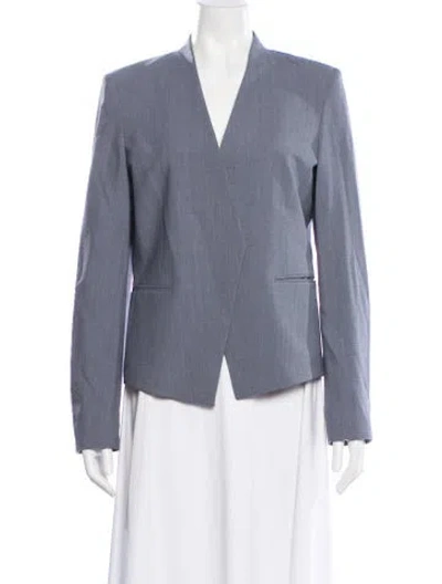 Pre-owned Theory Virgin Wool Blazer In Gray