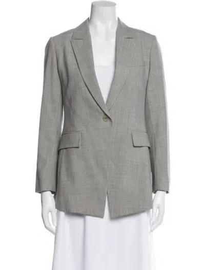 Pre-owned Theory Virgin Wool Blazer In Gray