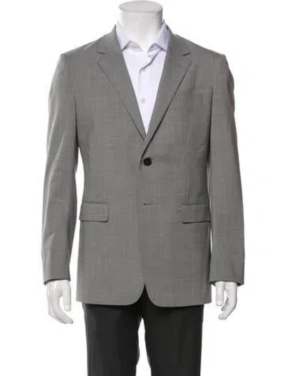 Pre-owned Theory Virgin Wool Blazer In Gray