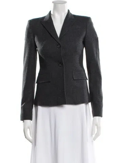 Pre-owned Theory Virgin Wool Blazer In Gray