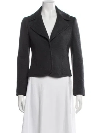 Pre-owned Theory Virgin Wool Blazer In Gray