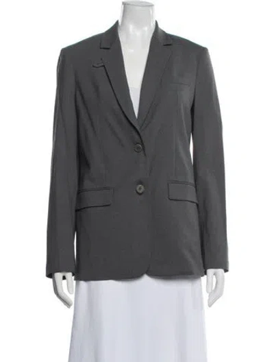 Pre-owned Theory Virgin Wool Blazer In Gray