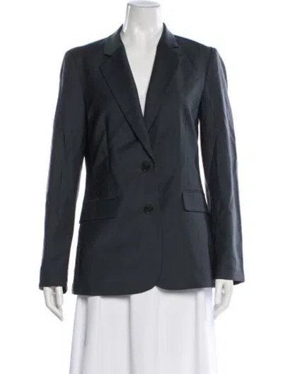 Pre-owned Theory Virgin Wool Blazer In Gray