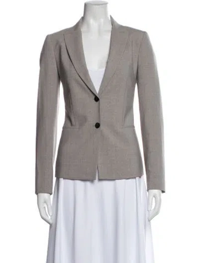 Pre-owned Theory Virgin Wool Blazer In Gray