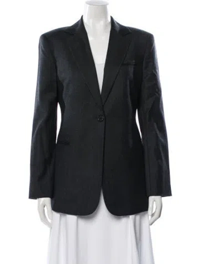Pre-owned Theory Virgin Wool Blazer In Gray