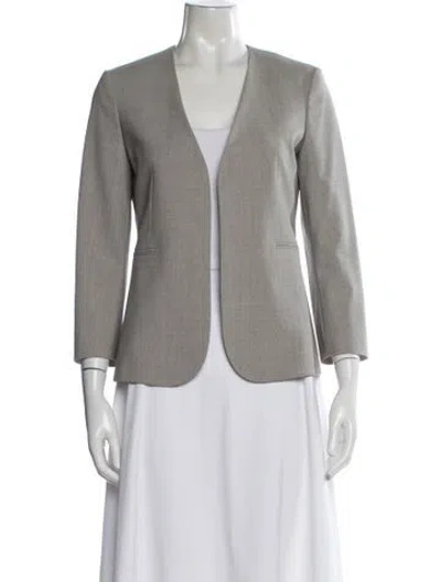 Pre-owned Theory Virgin Wool Blazer In Gray