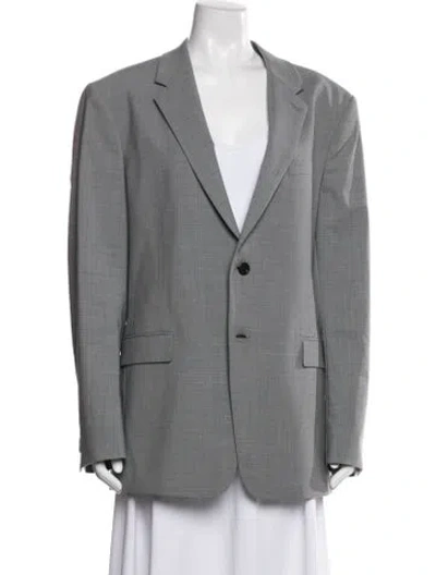 Pre-owned Theory Virgin Wool Blazer In Gray