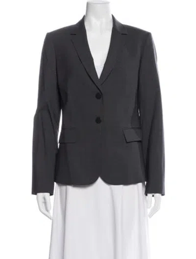 Pre-owned Theory Virgin Wool Blazer In Gray