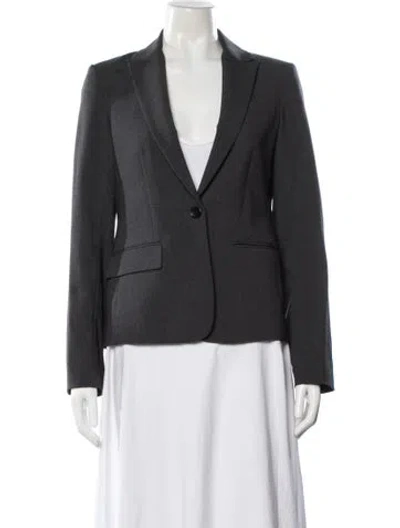 Pre-owned Theory Virgin Wool Blazer In Gray