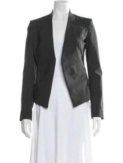 Pre-owned Theory Virgin Wool Blazer In Gray