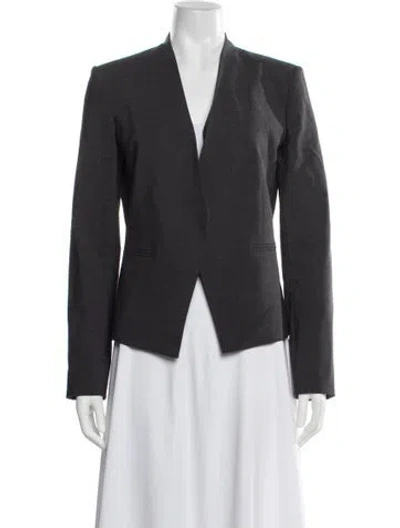 Pre-owned Theory Virgin Wool Blazer In Gray