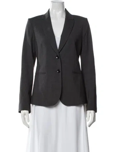 Pre-owned Theory Virgin Wool Blazer In Gray