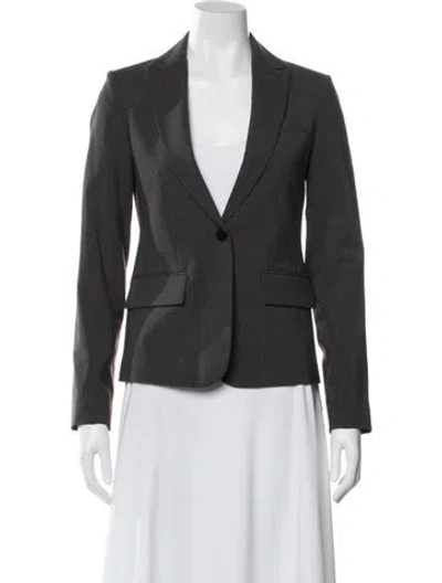 Pre-owned Theory Virgin Wool Blazer In Gray