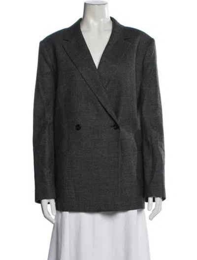 Pre-owned Theory Virgin Wool Blazer In Gray