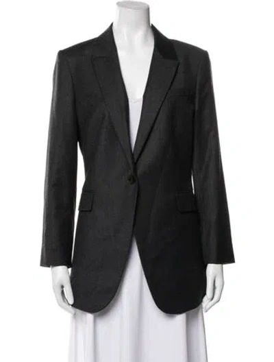 Pre-owned Theory Virgin Wool Blazer In Gray