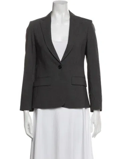 Pre-owned Theory Virgin Wool Blazer In Gray
