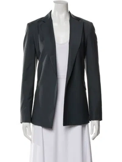Pre-owned Theory Virgin Wool Blazer In Green