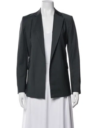 Pre-owned Theory Virgin Wool Blazer In Green
