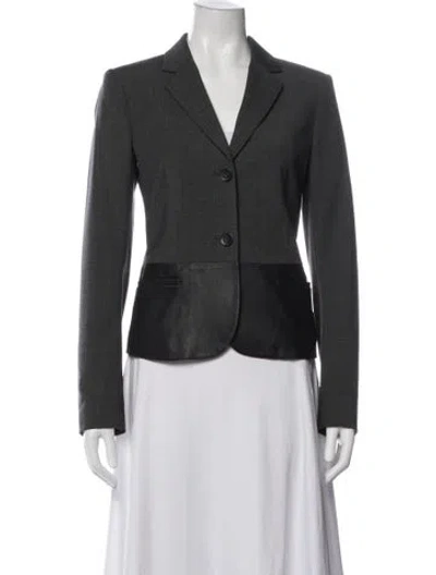 Pre-owned Theory Virgin Wool Blazer In Grey