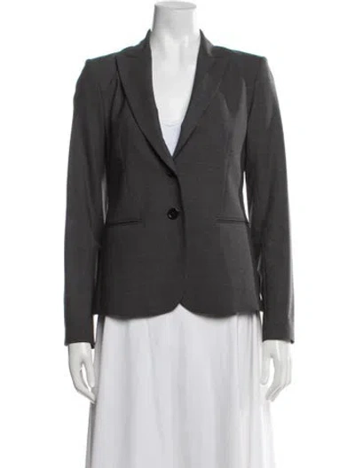 Pre-owned Theory Virgin Wool Blazer In Grey