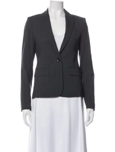 Pre-owned Theory Virgin Wool Blazer In Grey