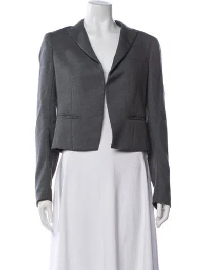Pre-owned Theory Virgin Wool Blazer In Grey