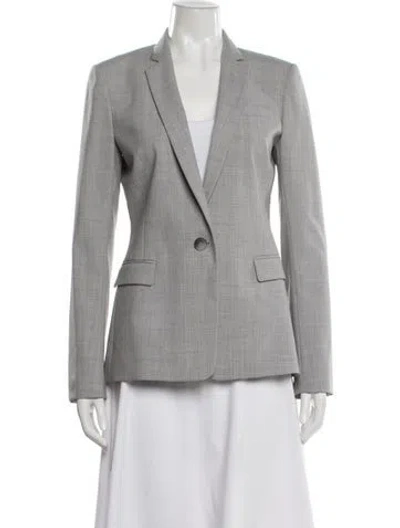Pre-owned Theory Virgin Wool Blazer In Grey